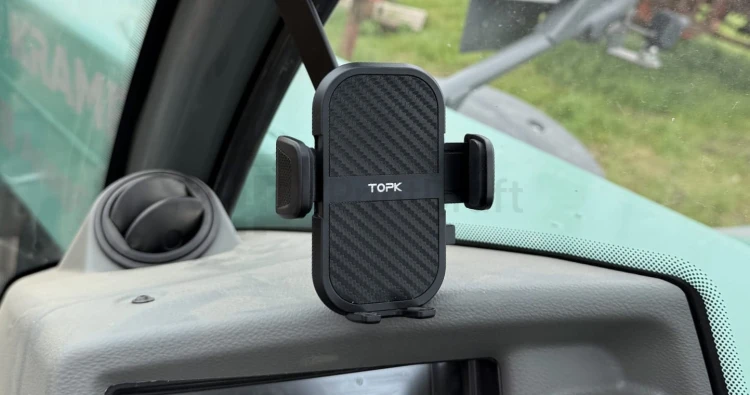 Kramer Telehandler Phone Mount Front